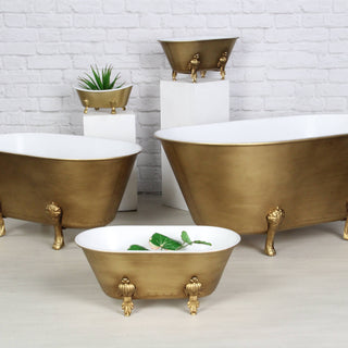 Clawfoot Tub Planter - Gold