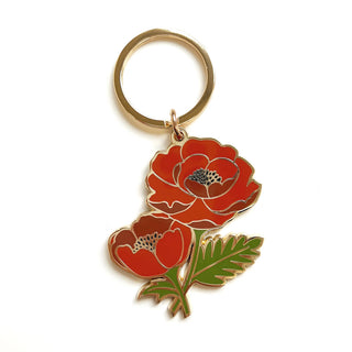 Isabelle Poppy Flower Keychain | Valentine Gifts