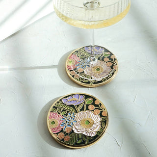 Vibrant Flora Luxe Coaster
