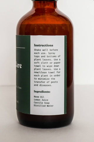 Leaf Care Spray - 8oz l Plant Leaf Cleaner and Shine: 8 oz Spray Bottle