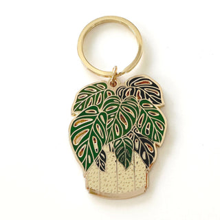 Swiss Monstera Plant Keychain