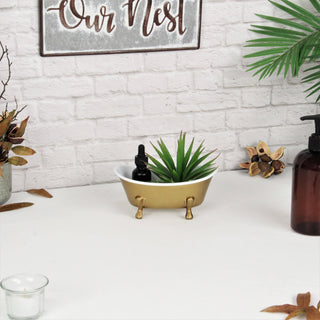 Clawfoot Tub Planter - Gold