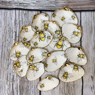 Bees Gold-Edged Jewelry Dish Small