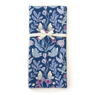 Midnight Garden Linen Tea Towel by Vashon Artist Jill Labieniec