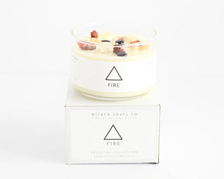Fire | Zodiac Inspired Crystal + Essential Oil Candle