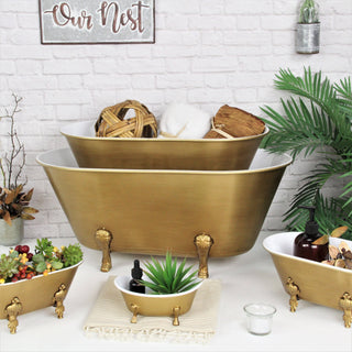 Clawfoot Tub Planter - Gold