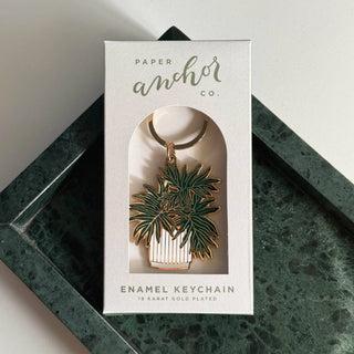 Split-Leaf Philodendron Plant Keychain