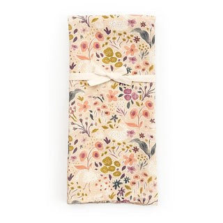 Pink Swans Linen Tea Towel by Vashon Artist Jill Labieniec