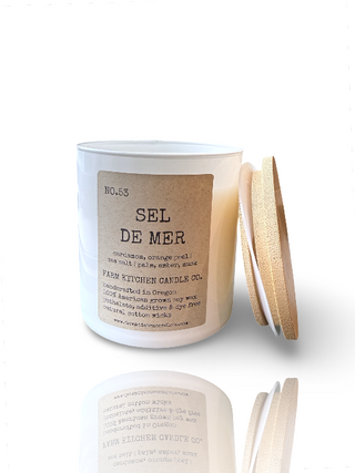 Sel de Mer Soy Candle | White Jar | 8 oz FARM KITCHEN CANDLE