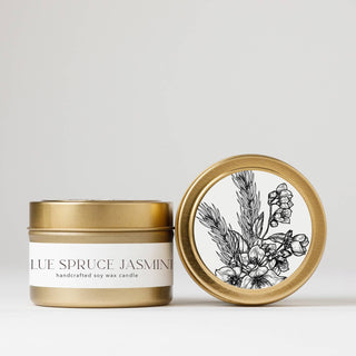 Blue Spruce + Jasmine : Tin Soy Candle NECTAR REPUBLIC