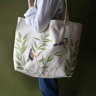 Oversized Willow Thicket Organic Market Tote Bag