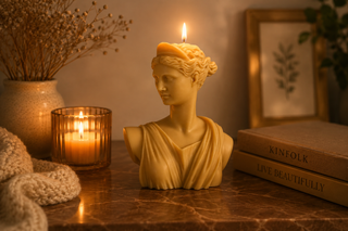 Artemis Bust Candle Soy Wax & Cotton Wick
