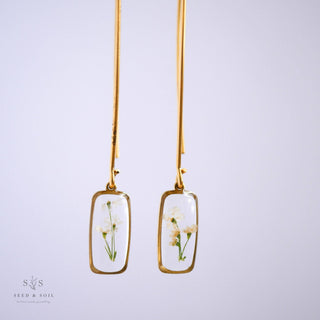 Tiny Rectangle Threaders SEED & SOIL BOTANICAL JEWELRY