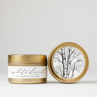 White Birch : Tin Soy Candle  Nectar Republic