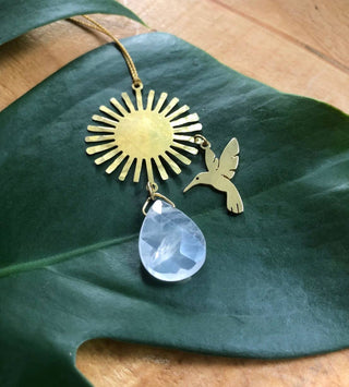 Hummingbird | Christmas Ornament | Gold Charm | Garden