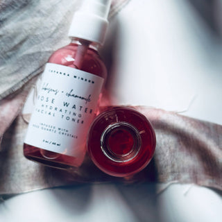 Rose Water Facial Toner with Hibiscus + Chamomile TOPANGA WINDOW