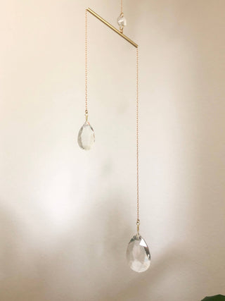 Borrowed Light Sun Catcher w/Vintage Glass Crystal