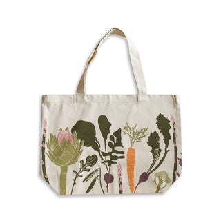 Oversized Veggie Garden Organic Market Tote Bag JUNE & DECEMBER