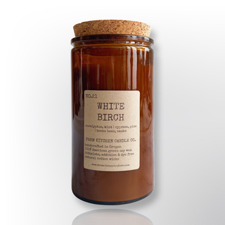 White Birch Soy Candle | Amber Apothecary | Large-14.5 oz.