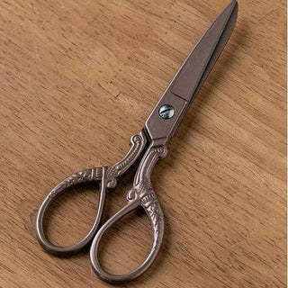 Vintage Style Embroidery Scissors with Random Brocade Sheath