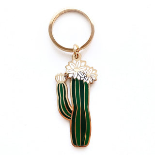 Olivia Blooming Cactus Keychain | Summer Gift + Garden Gift