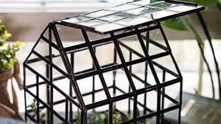 Urban Born Lattice House Terrarium: Glass Succulent Planter