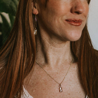 Tiny Rectangle Threaders SEED & SOIL BOTANICAL JEWELRY