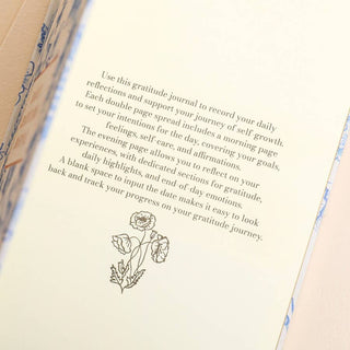 Blue Wildflower Print Daily Gratitude Journal