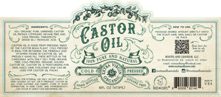 Organic Cold Pressed Hexane Free Castor Oil ROOTS AND LEAVES