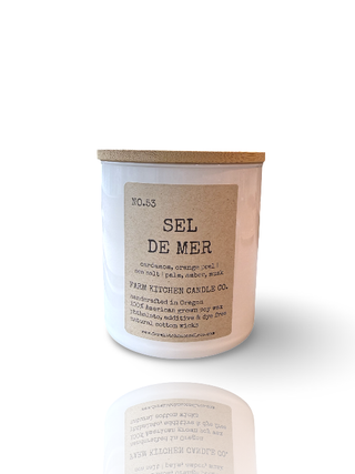Sel de Mer Soy Candle | White Jar | 8 oz FARM KITCHEN CANDLE