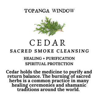 CEDAR SMOKE CLEANSING STICK + Rosemary, Thyme + Cinnamon