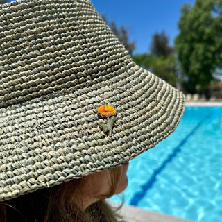 California Poppy Flower Enamel Pin