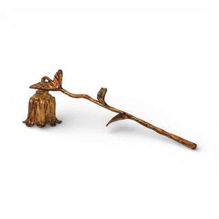 Theira Cast Iron Flower Candle Snuffer GOLD