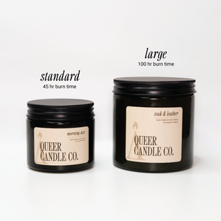 Teak & Leather Queer Candle Co.