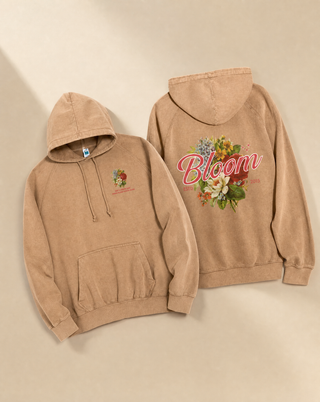 BLOOM Vintage Floral Hoodie | Camel