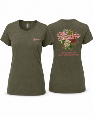 BLOOM Vintage Floral Tee | Forest Green