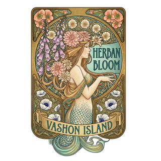 Art Nouveau Mermaid Vashon Island Sticker