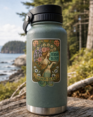 Art Nouveau Mermaid Vashon Island Sticker