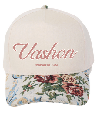 Floral Print Brim VASHON Baseball Hat