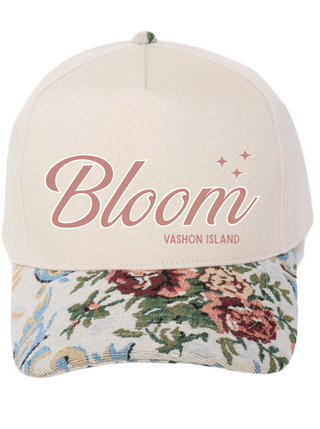 Floral Print Brim BLOOM  Baseball Hat