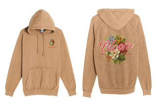 BLOOM Vintage Floral Hoodie | Camel