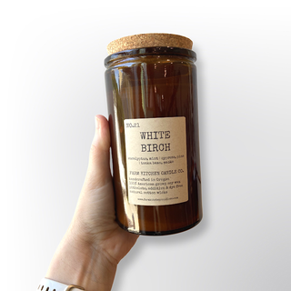 White Birch Soy Candle | Amber Apothecary | Large-14.5 oz.