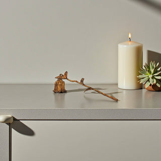 Theira Cast Iron Flower Candle Snuffer GOLD