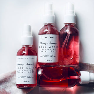 Rose Water Facial Toner with Hibiscus + Chamomile TOPANGA WINDOW