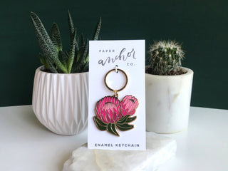 Ofelia Protea Flower Keychain | Christmas Gifts