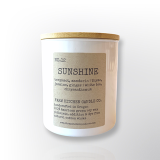 Sunshine Soy Candle | White Jar | 8 oz.