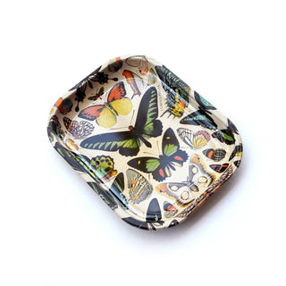 Small Metal Butterfly  Tray / Vintage Butterflies Dish