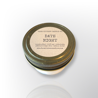 Date Night Soy Candle | Mini Jar | 3 oz Farm Kitchen Candle