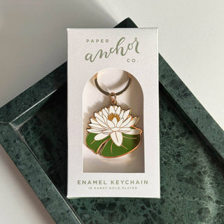 Lillian Water Lily Flower Keychain 