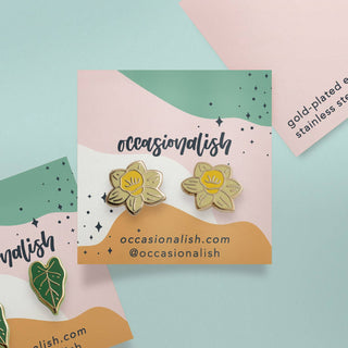Yellow Daffodil Earrings